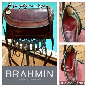 Brahmin Tricolor Envelope Style Leather Purse